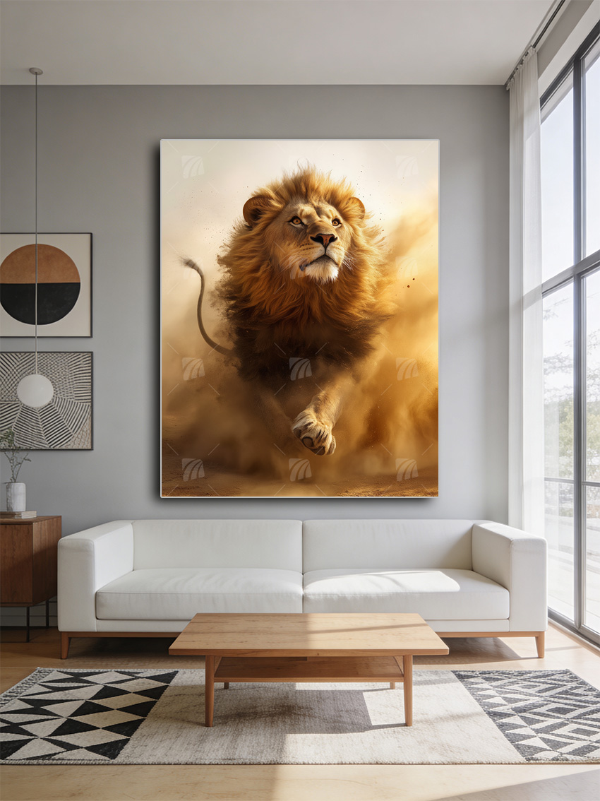 Lion's Pride Tiere Wandbild – Detailansicht
