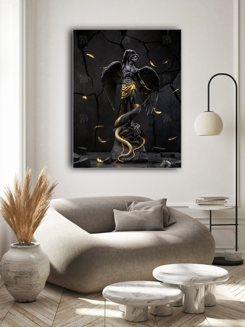 Fallen Angel Mythisch Wandbild – Detailansicht