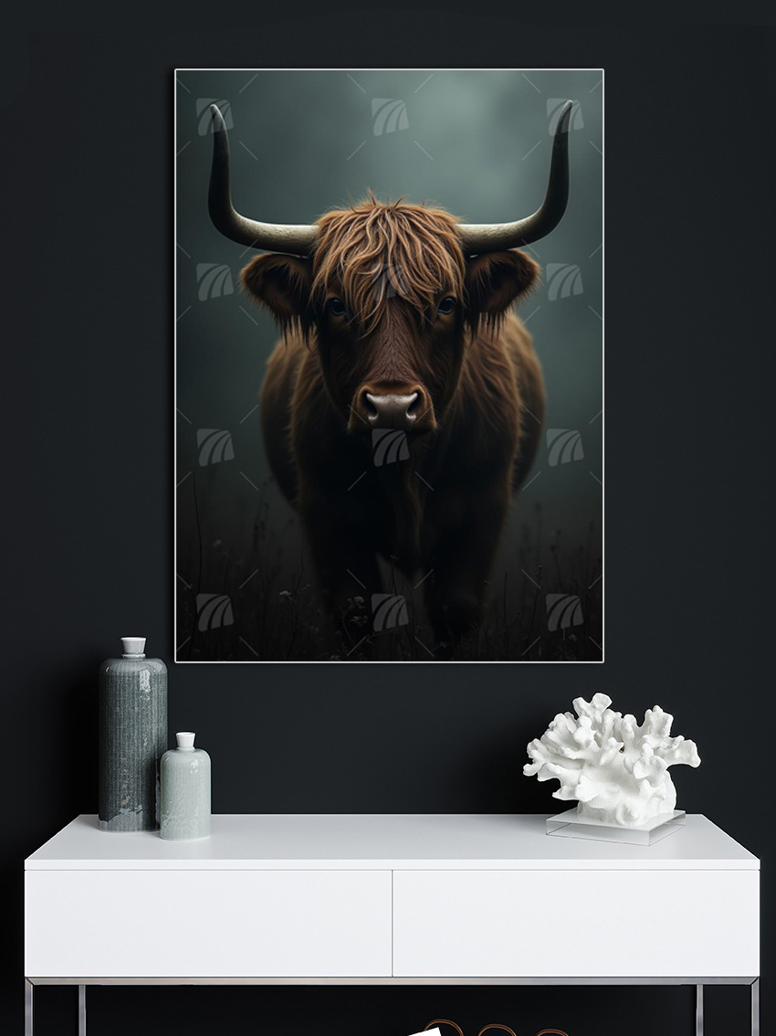 Highland Guard Tiere Wandbild – Detailansicht
