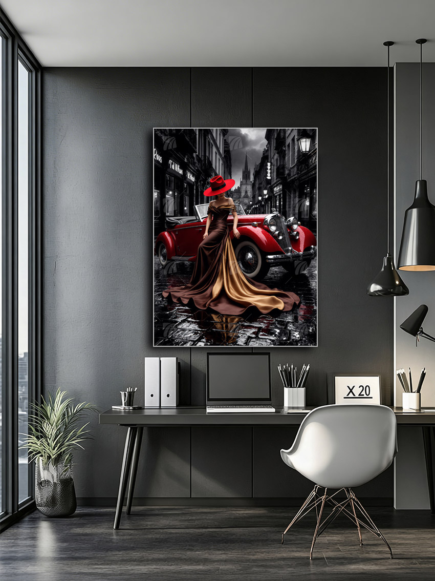 Crimson Fahrzeuge Wandbild – Detailansicht