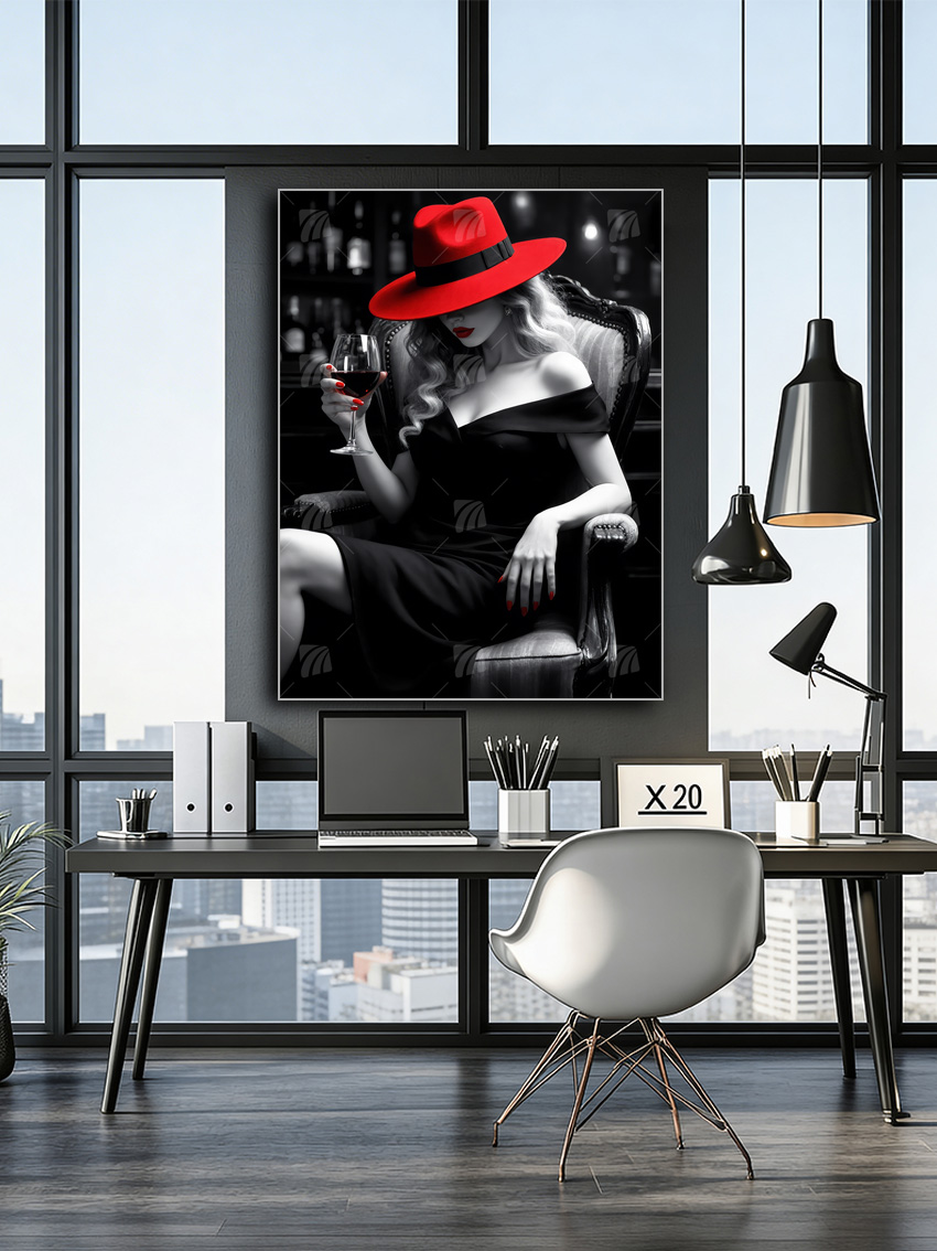 Scarlet Mystische Weiblichkeit Wandbild – Detailansicht