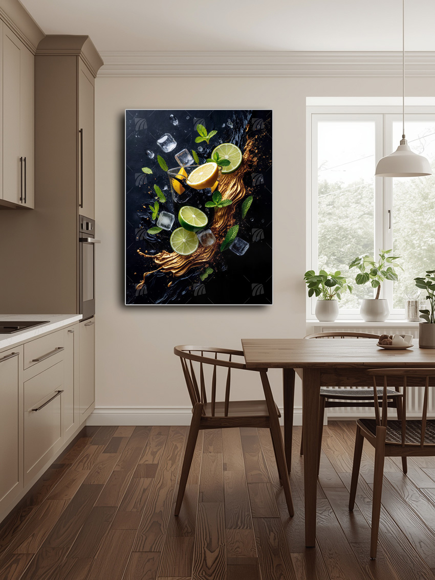 Citrus Splash kitchen Wandbild – Detailansicht