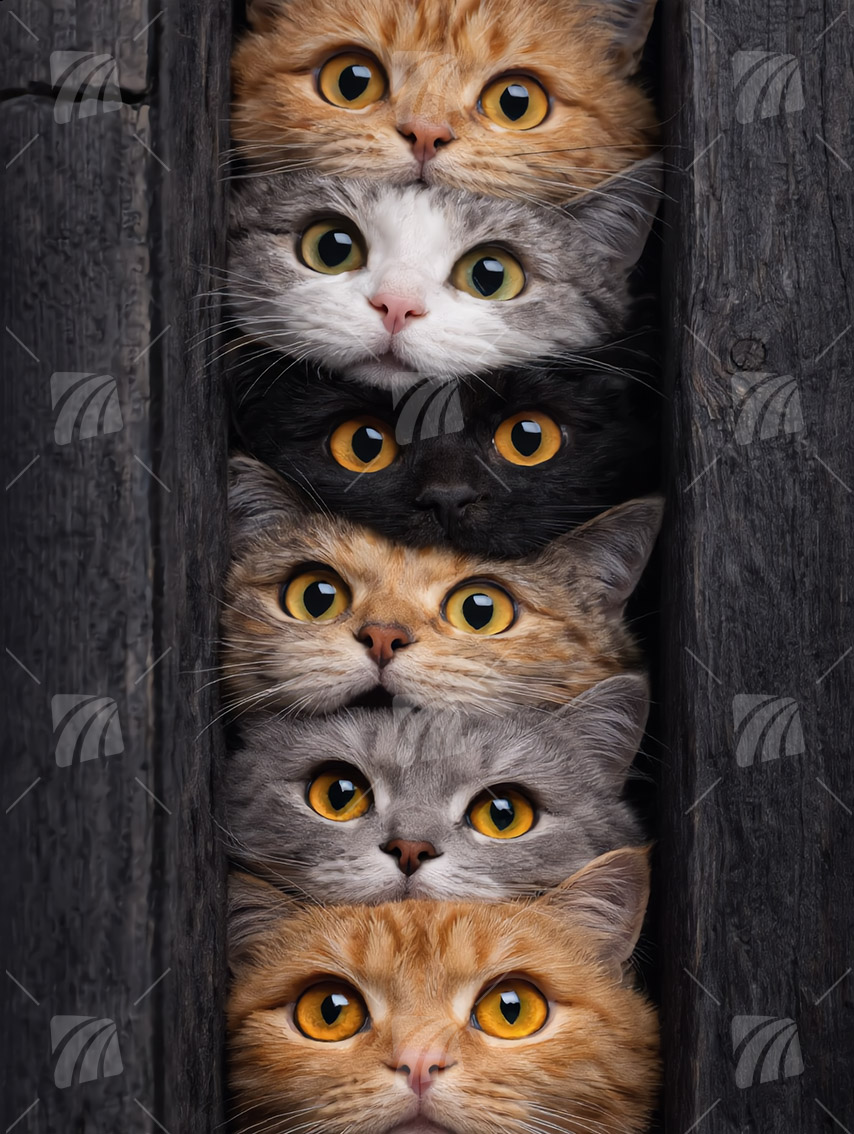 Companions Tiere Wandbild auf Aluminium Dibond Spanntuch