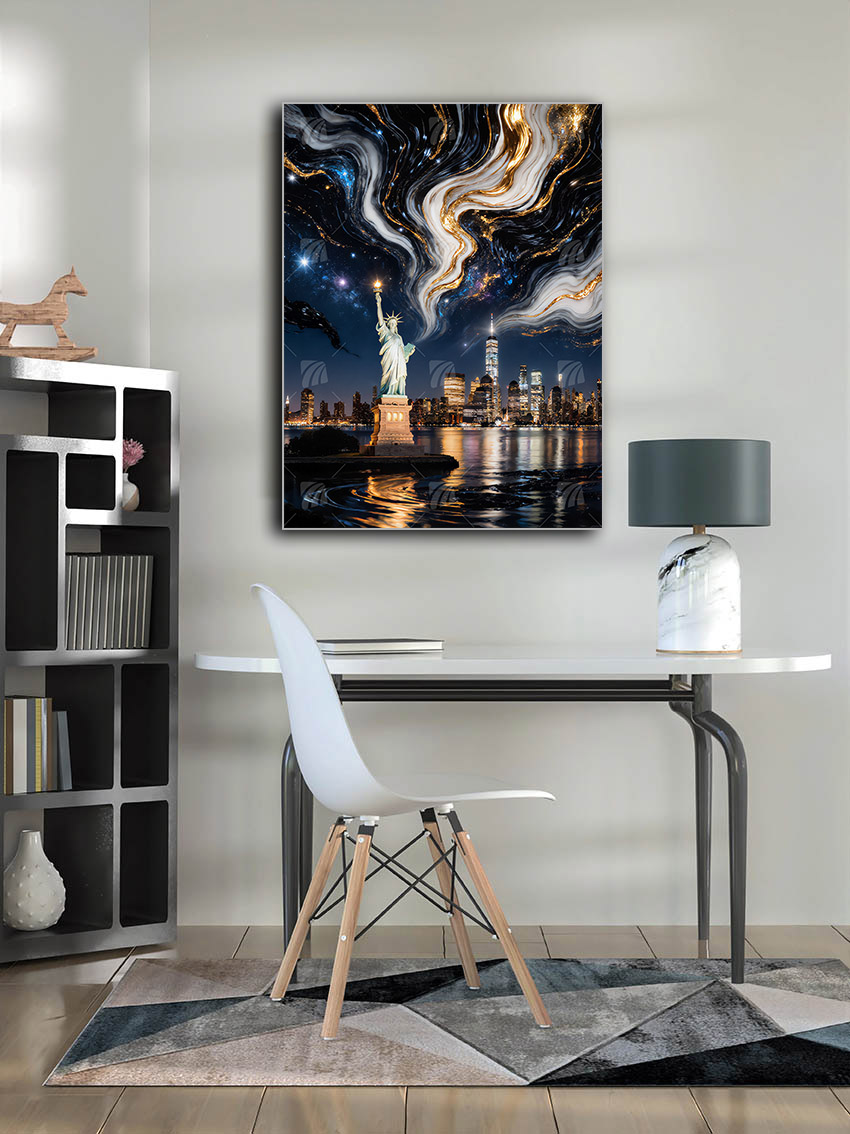 Freiheitsstatue Mythisch Wandbild – Detailansicht