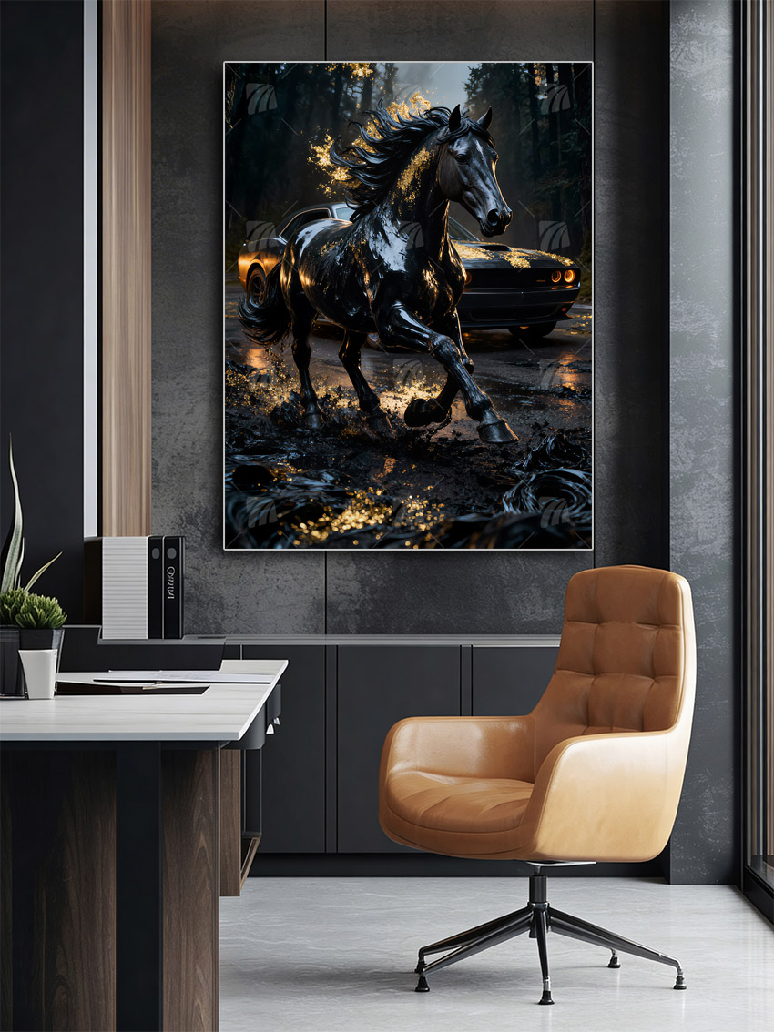 Midnight Rider Fahrzeuge Wandbild – Detailansicht