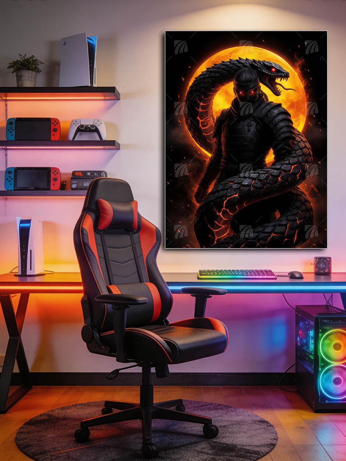 Shadow Ninja Krieger Wandbild – Detailansicht