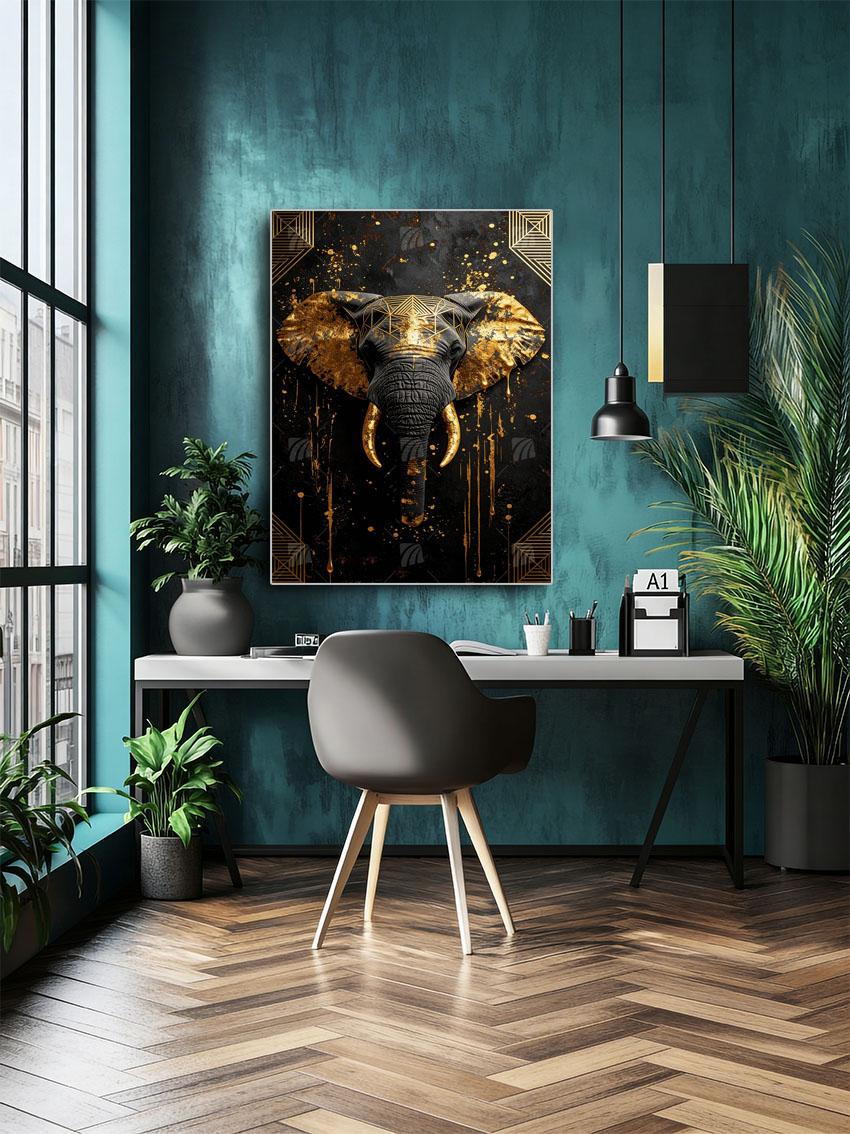 Golden Majesty Tiere Wandbild – Detailansicht