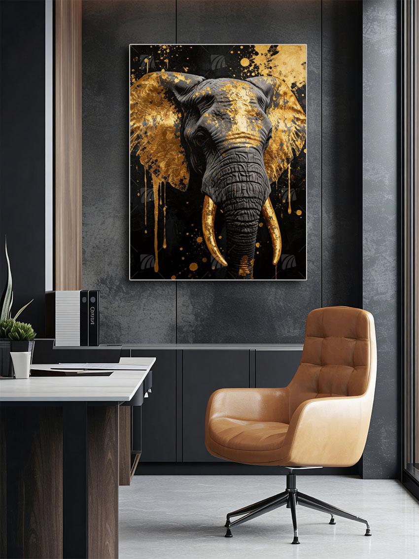 Golden Guardian Tiere Wandbild – Detailansicht