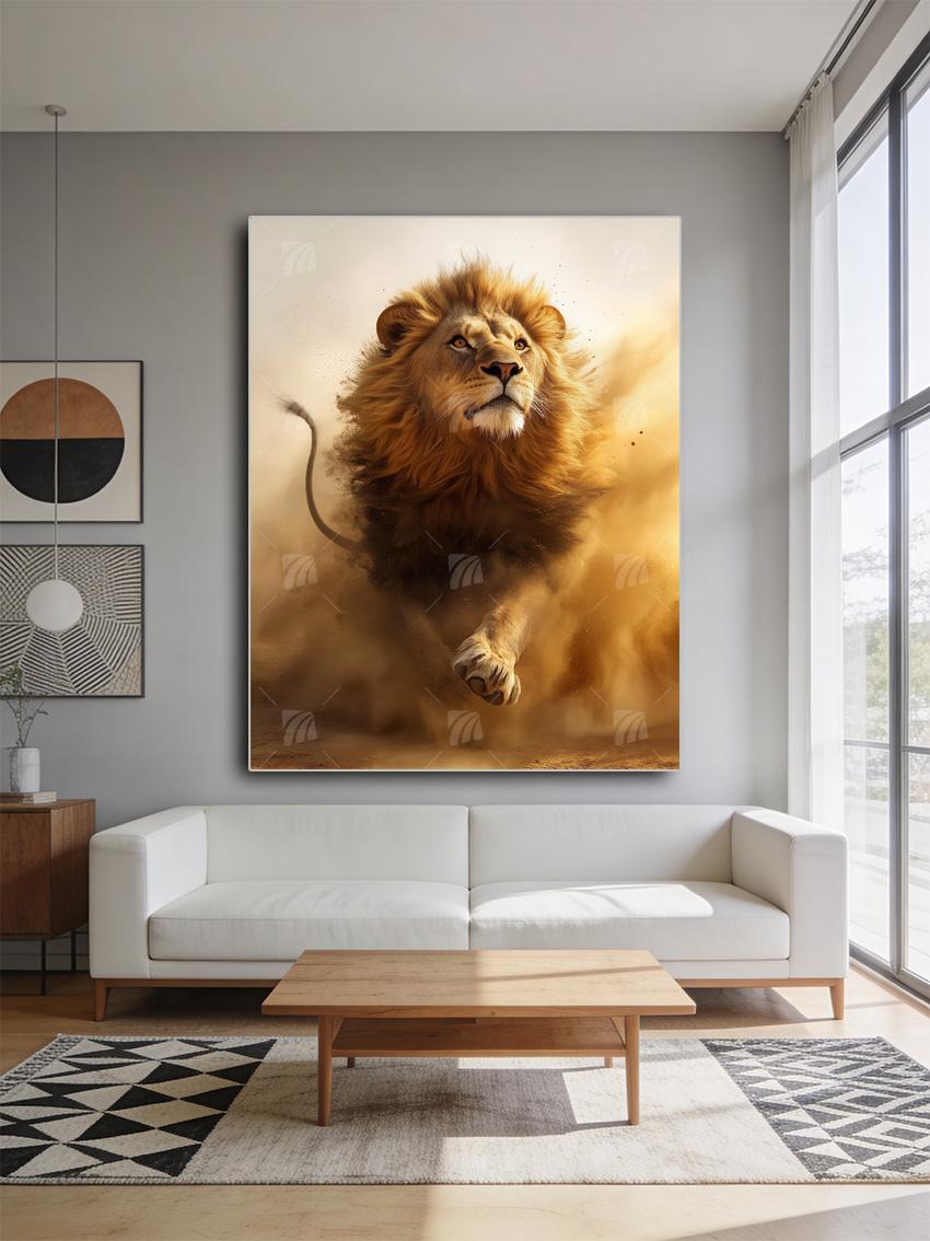 Lion's Pride  Tiere Wandbild – Detailansicht