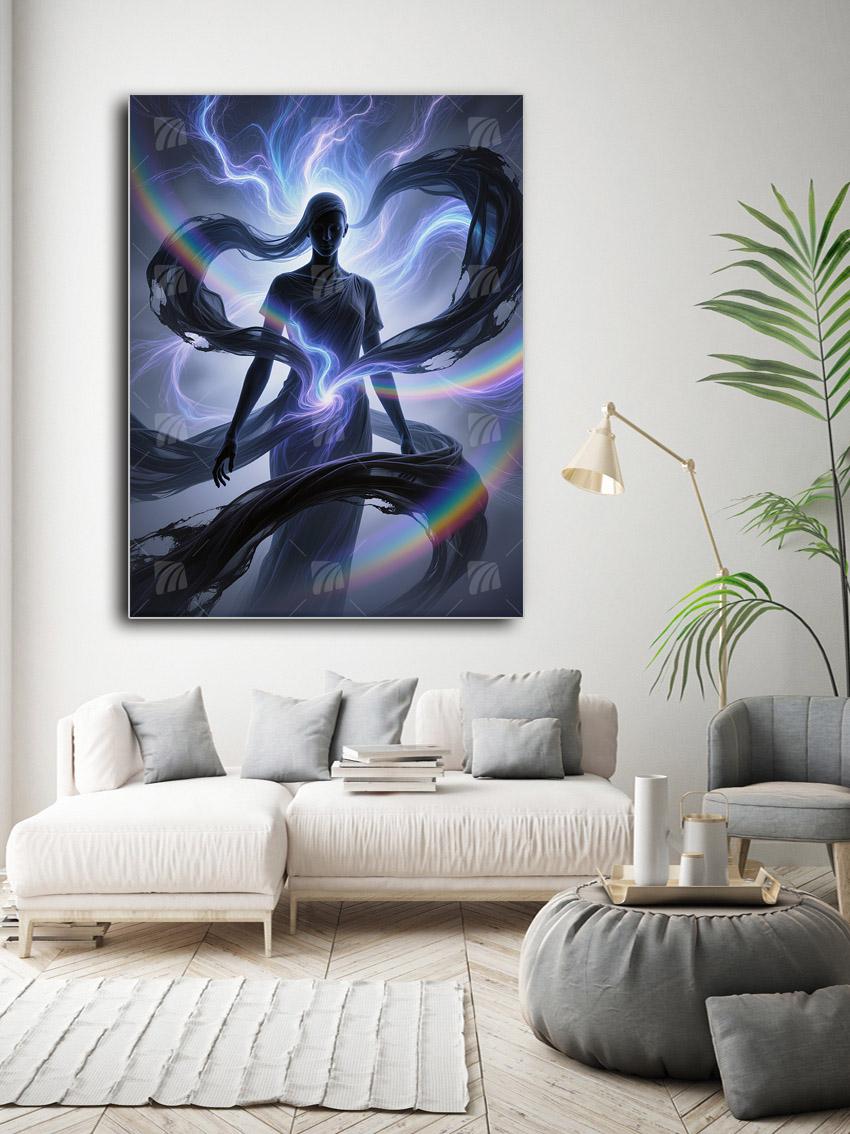 Spectrum of Light  Mythisch Wandbild – Detailansicht