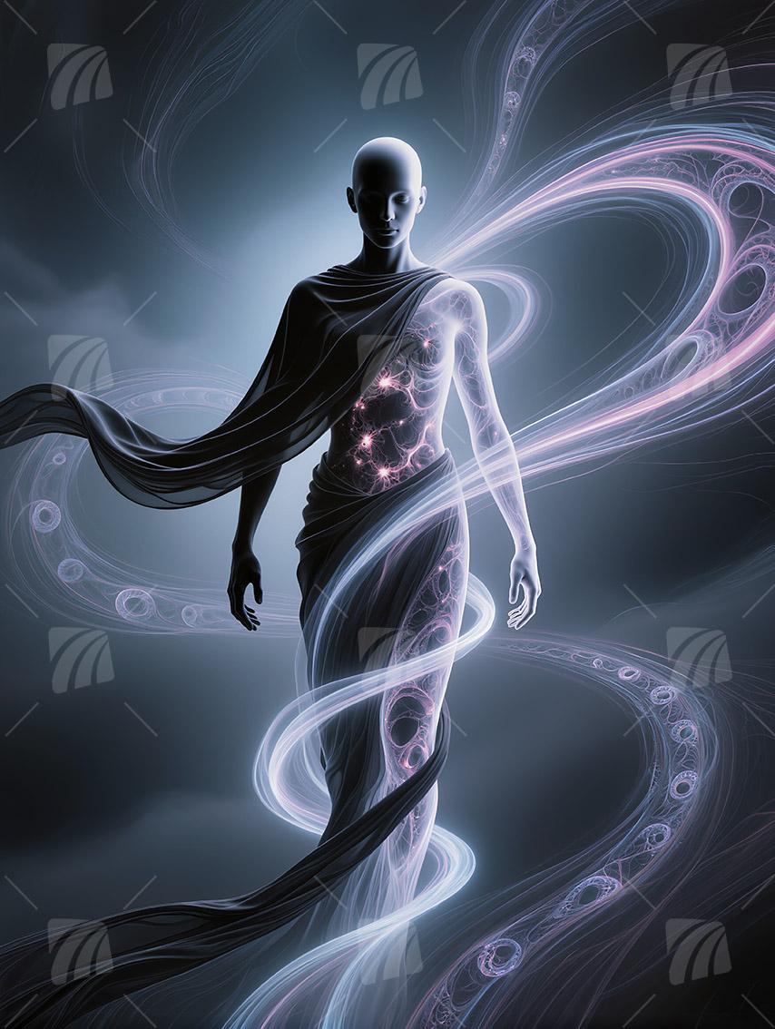 Die leuchtende Essenz der Seele Mythisch Wandbild auf Aluminium Dibond Spanntuch