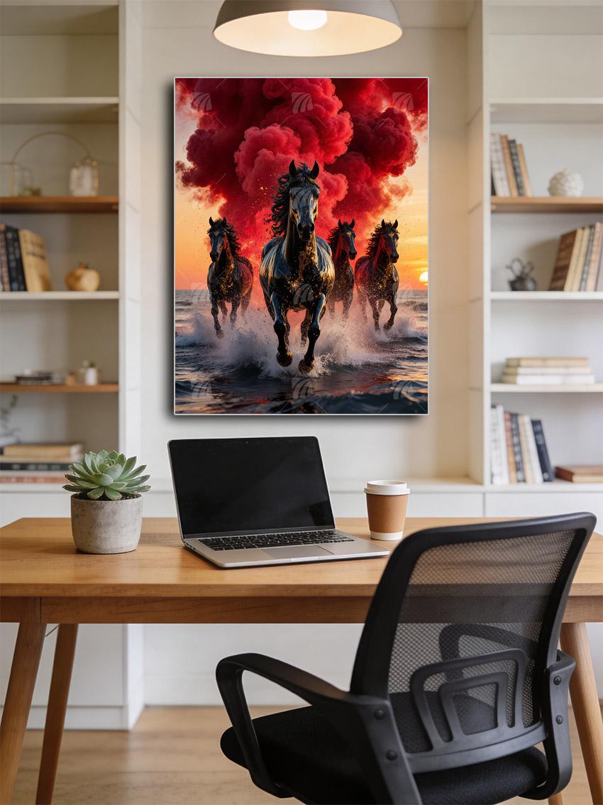 Ocean Fury Tiere Wandbild – Detailansicht