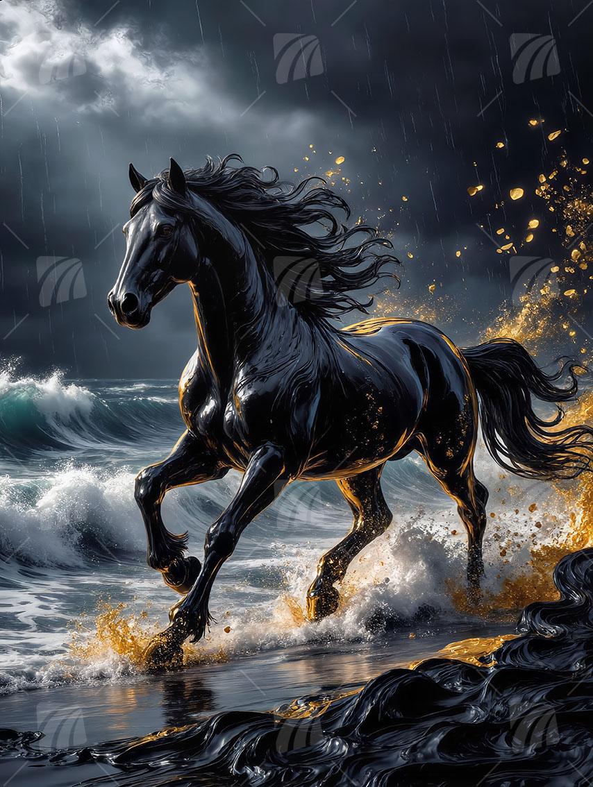 Storm Chaser Tiere Wandbild auf Aluminium Dibond Spanntuch