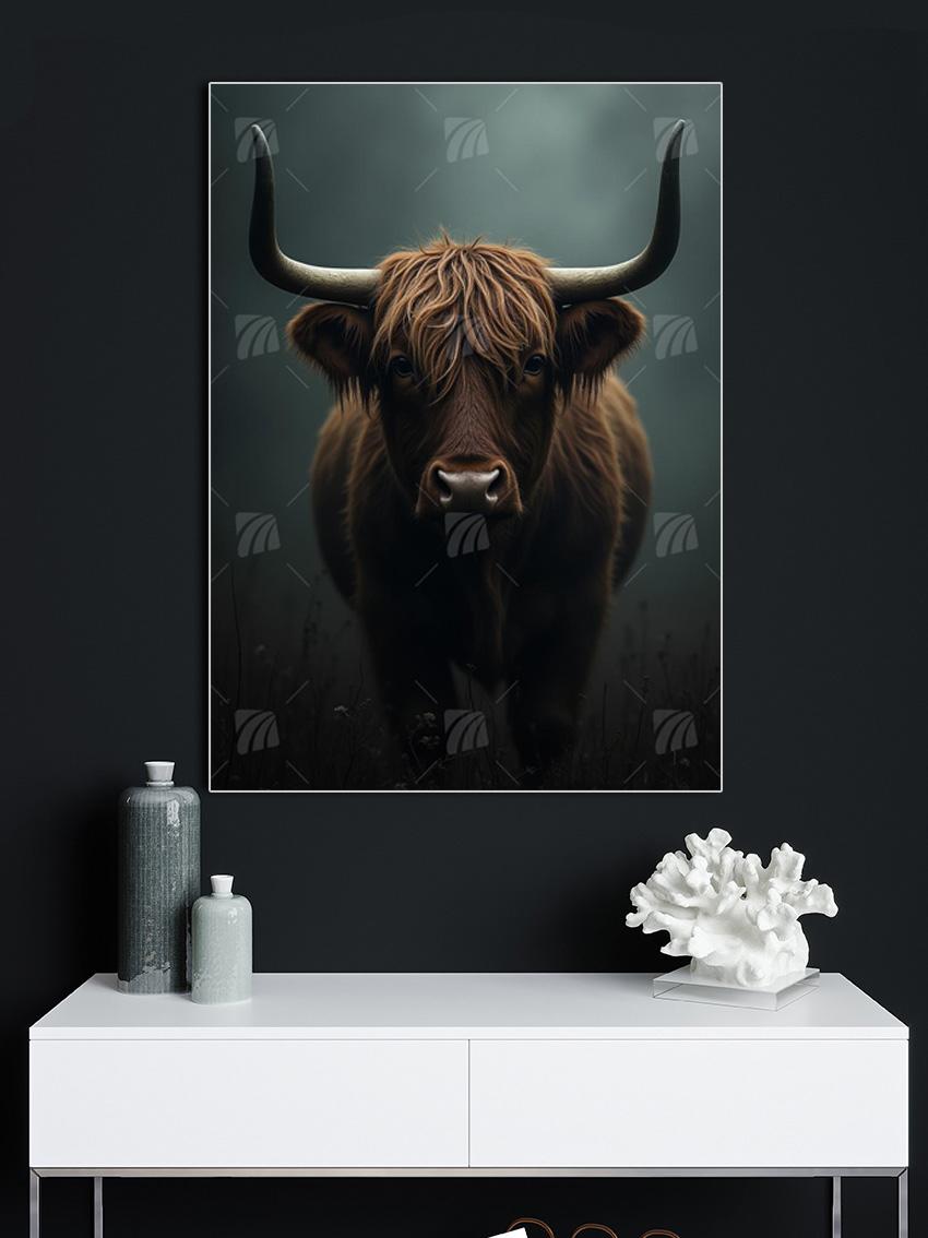 Highland Guard  Tiere Wandbild – Detailansicht