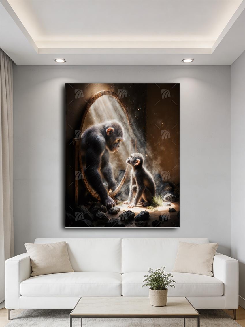 Glaube an dich Tiere Wandbild – Detailansicht