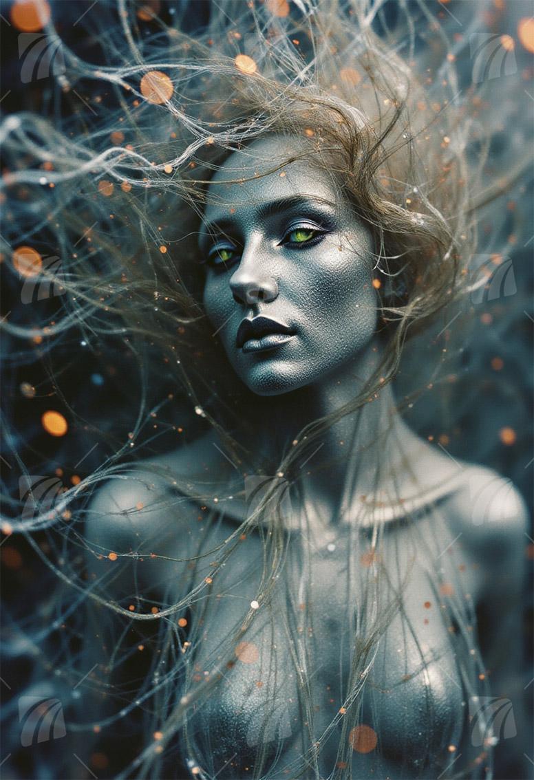 Mystic Glow Mythisch Wandbild auf Aluminium Dibond Spanntuch