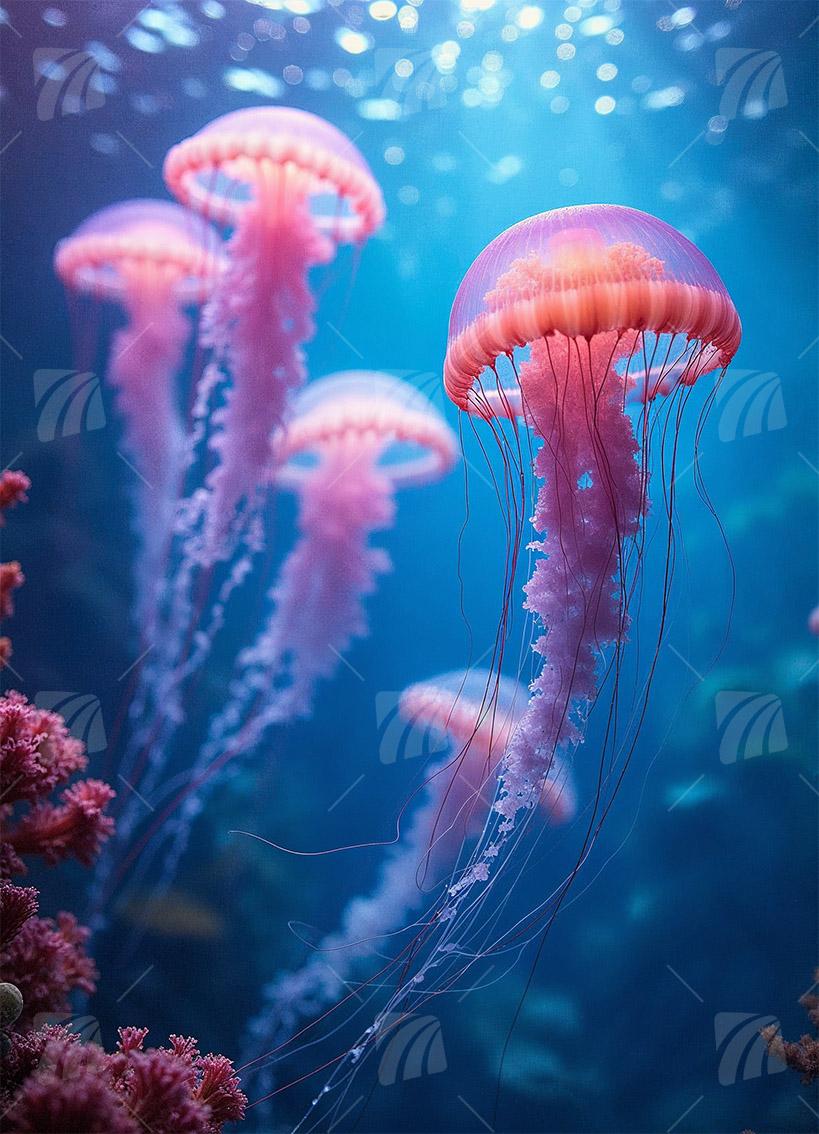 Ozean-Magie Nature Wandbild auf Aluminium Dibond Spanntuch