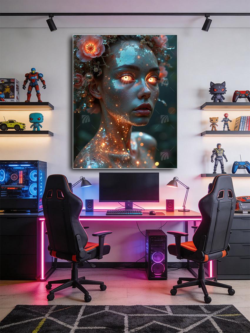 Eternal Glow Mythisch Wandbild – Detailansicht