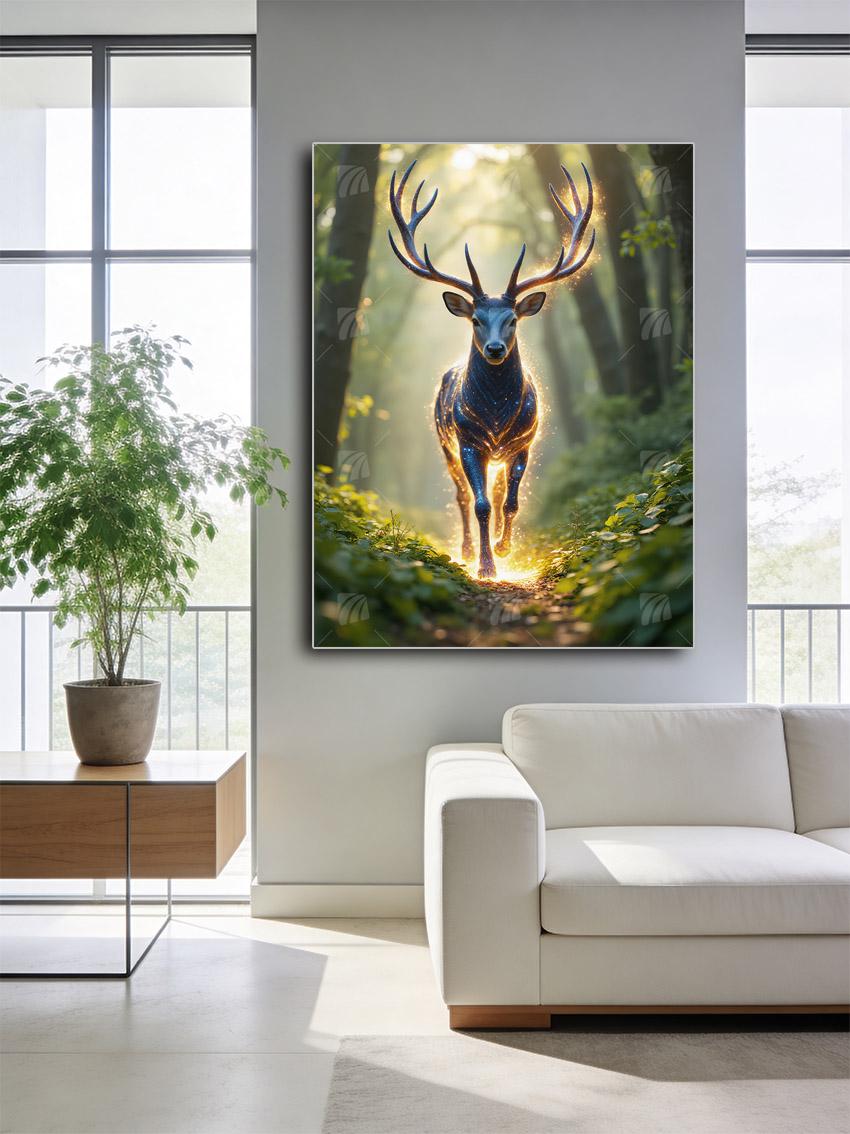 Sternen-Wächter Tiere Wandbild – Detailansicht