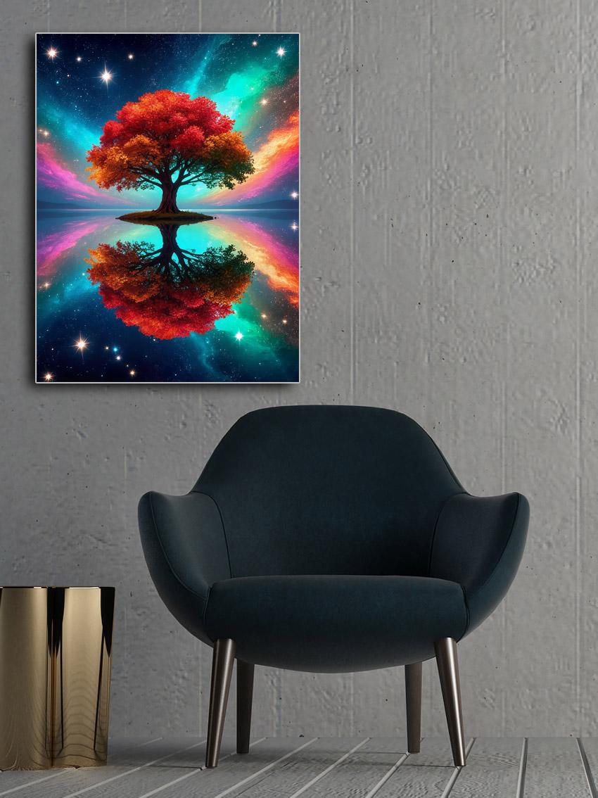 Cosmic Reflection Mythisch Wandbild – Detailansicht