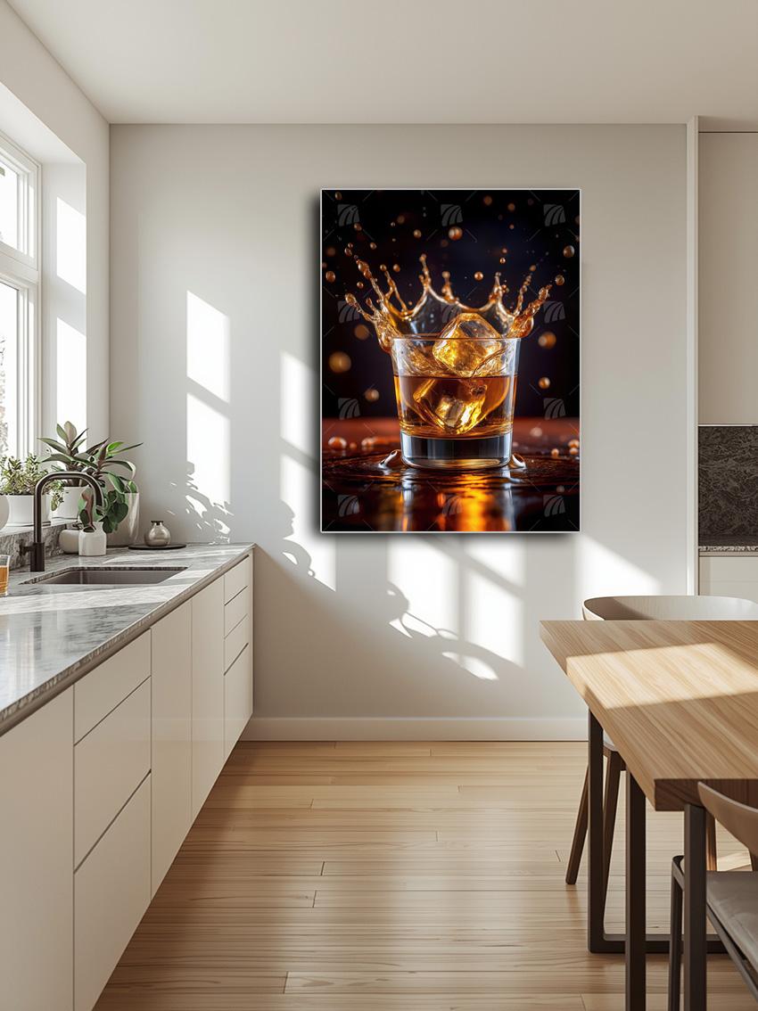 Amber Splash kitchen Wandbild – Detailansicht