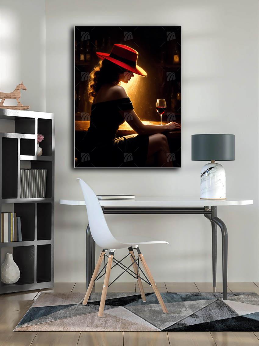 Silent Elegance Mystische Weiblichkeit Wandbild – Detailansicht