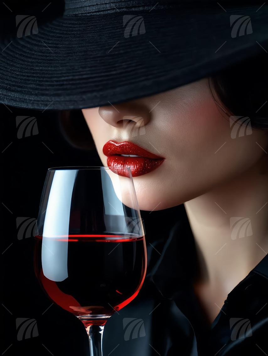 Velvet Mystery Mystische Weiblichkeit Wandbild auf Aluminium Dibond Spanntuch