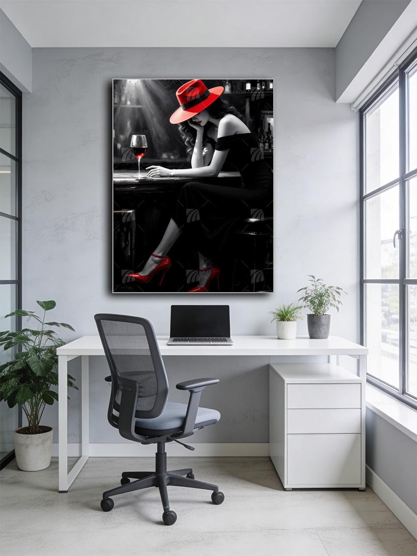 Frau  Elegance Mystische Weiblichkeit Wandbild – Detailansicht