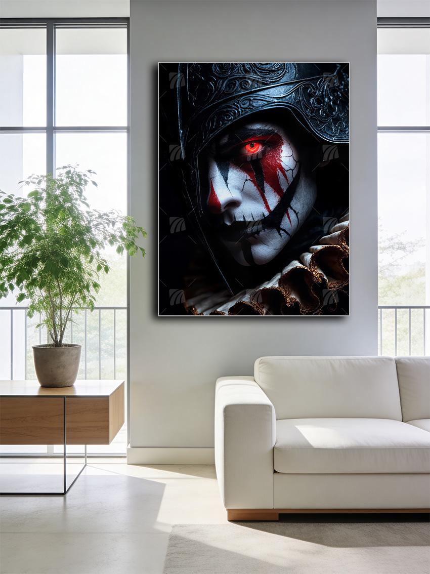 Crimson Glare Gilded Harlequins Wandbild – Detailansicht