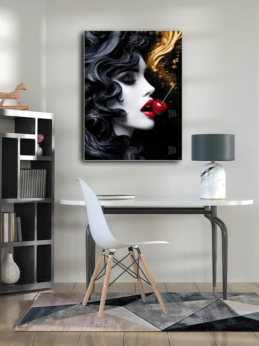 Kunstwerk zeigt Black & Gold Wandbild – Detailansicht