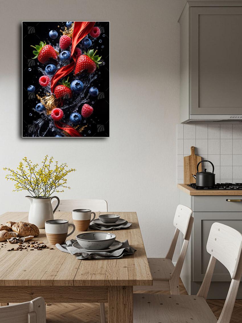 Berry Symphony kitchen Wandbild – Detailansicht