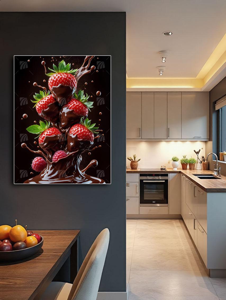 Choco Berry Delight kitchen Wandbild – Detailansicht
