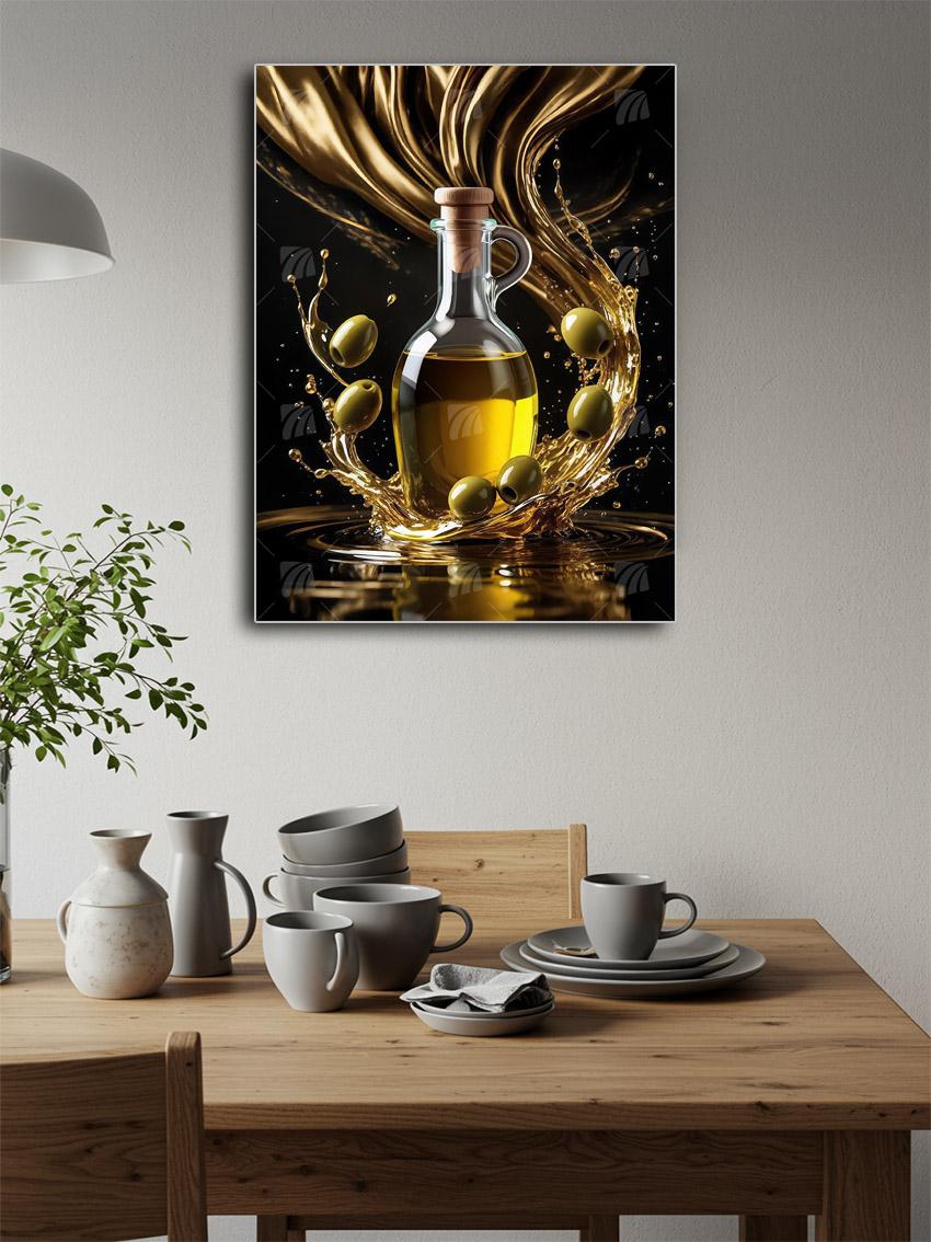 Olivenöl kitchen Wandbild – Detailansicht