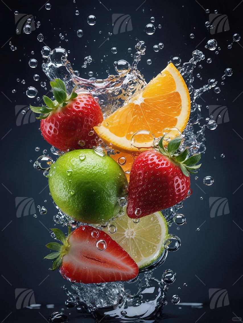 Splash Delight kitchen Wandbild auf Aluminium Dibond Spanntuch