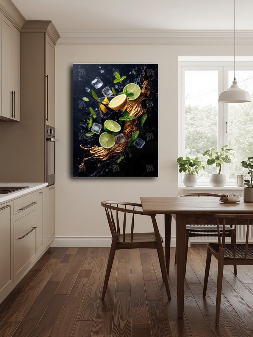 Citrus Splash kitchen Wandbild – Detailansicht