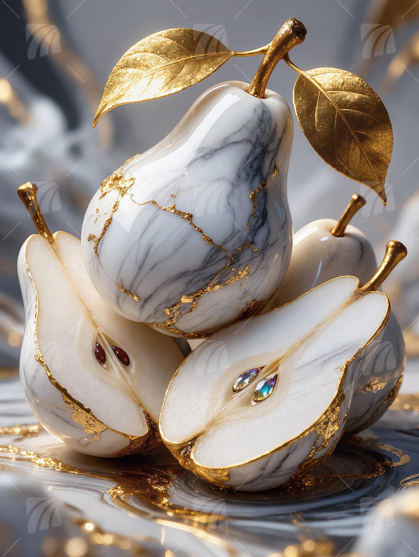 Golden Harvest Black & Gold Wandbild auf Aluminium Dibond Spanntuch