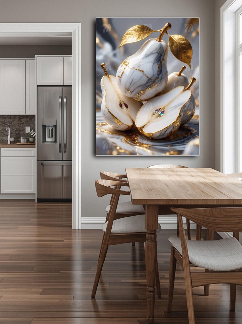 Golden Harvest Black & Gold Wandbild – Detailansicht