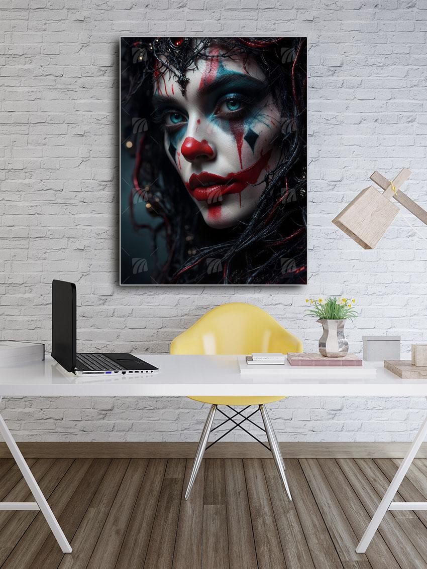 Enigmatic Harlequin Gilded Harlequins Wandbild – Detailansicht