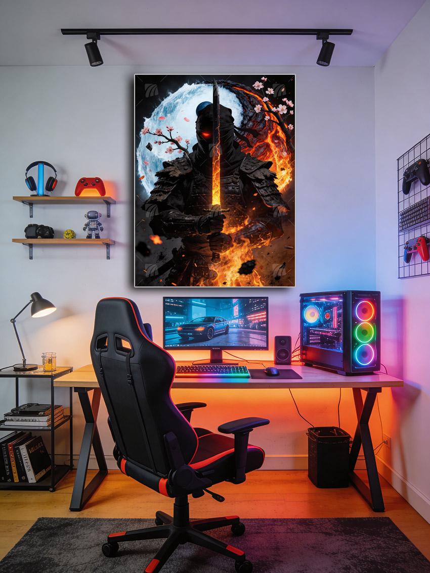 Eternal Warrior Krieger Wandbild – Detailansicht