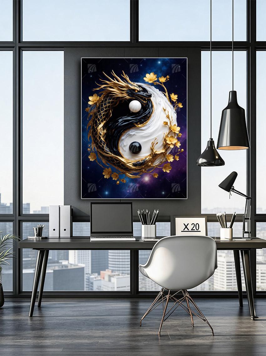 Celestial Balance Mythisch Wandbild – Detailansicht