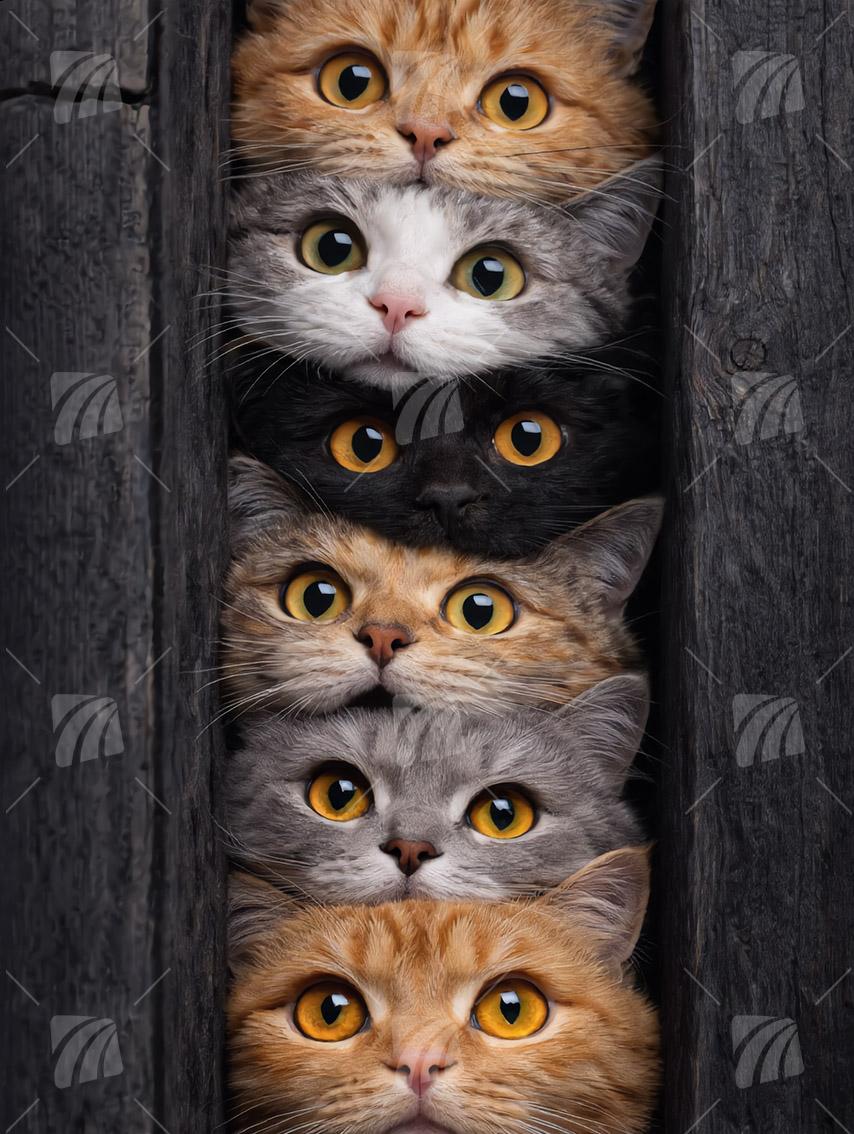  Companions Tiere Wandbild auf Aluminium Dibond Spanntuch