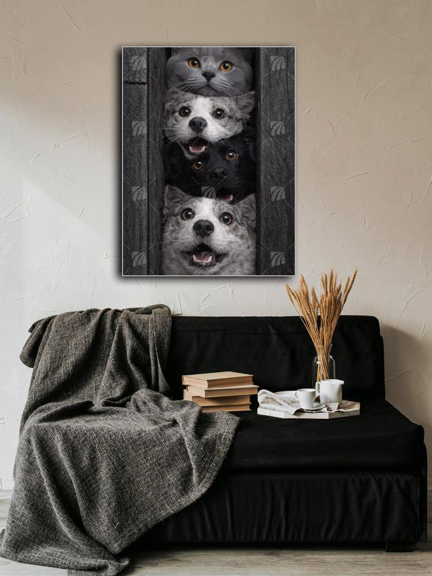 Curious 1 Tiere Wandbild – Detailansicht