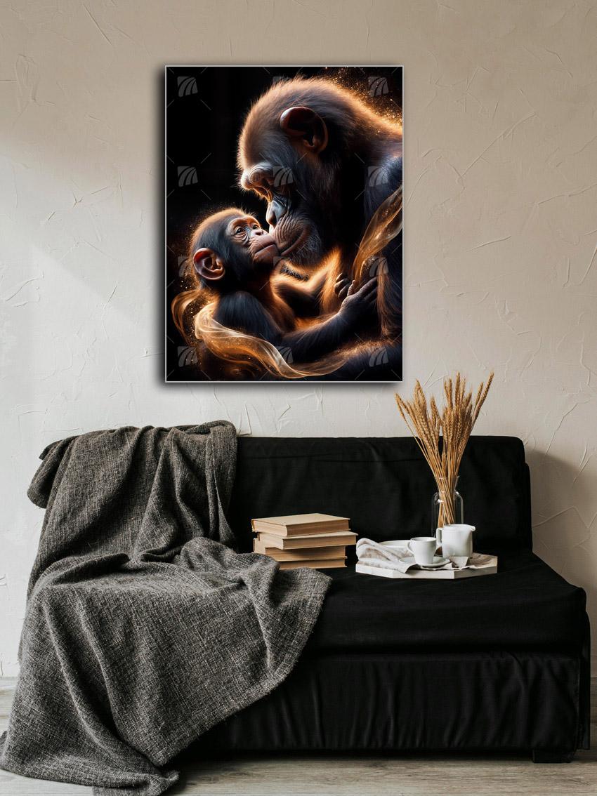 Golden Bond Tiere Wandbild – Detailansicht