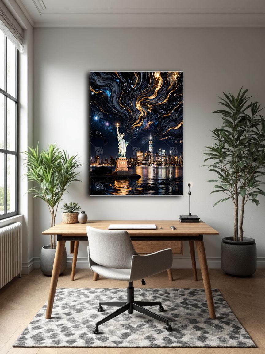 Celestial Liberty Mythisch Wandbild – Detailansicht