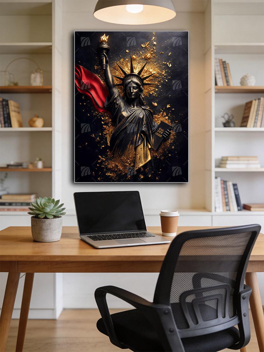 Liberty's Gold Black & Gold Wandbild – Detailansicht