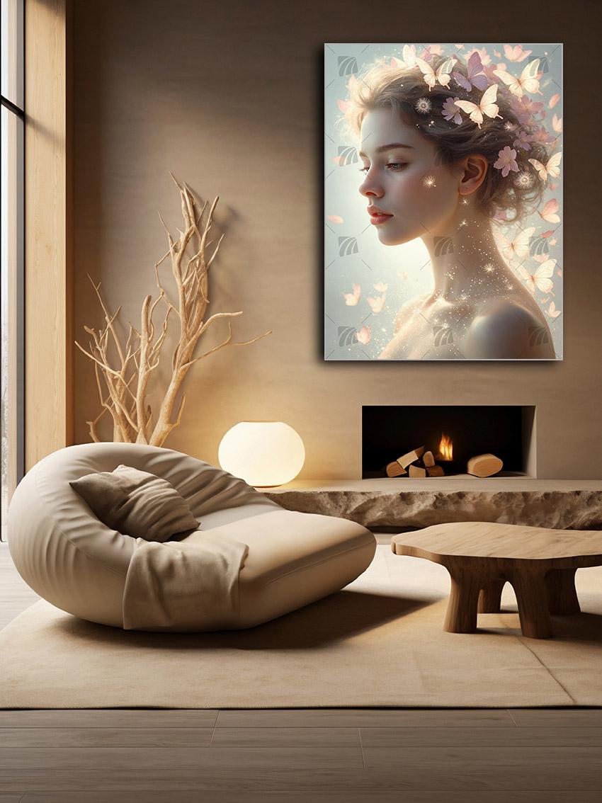 Ethereal Dream Mystische Weiblichkeit Wandbild – Detailansicht