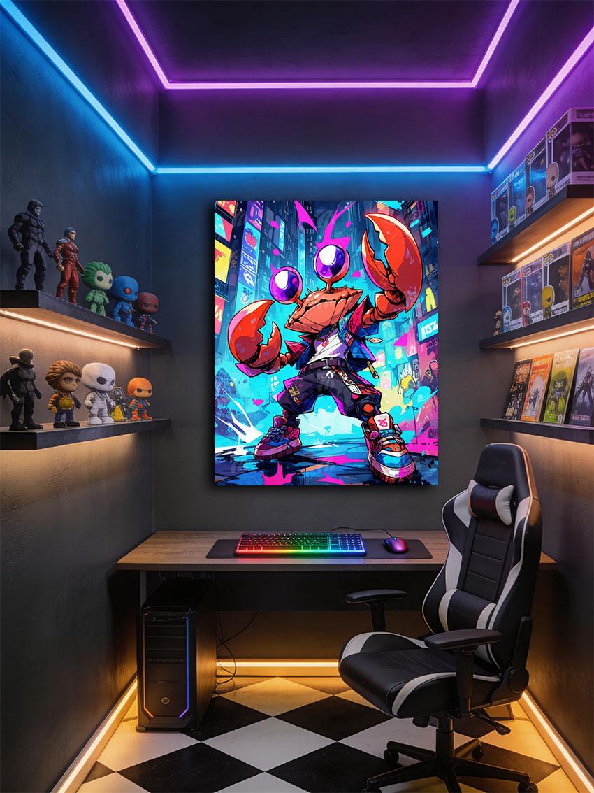 Streetwise Claw Pop Art Wandbild – Detailansicht