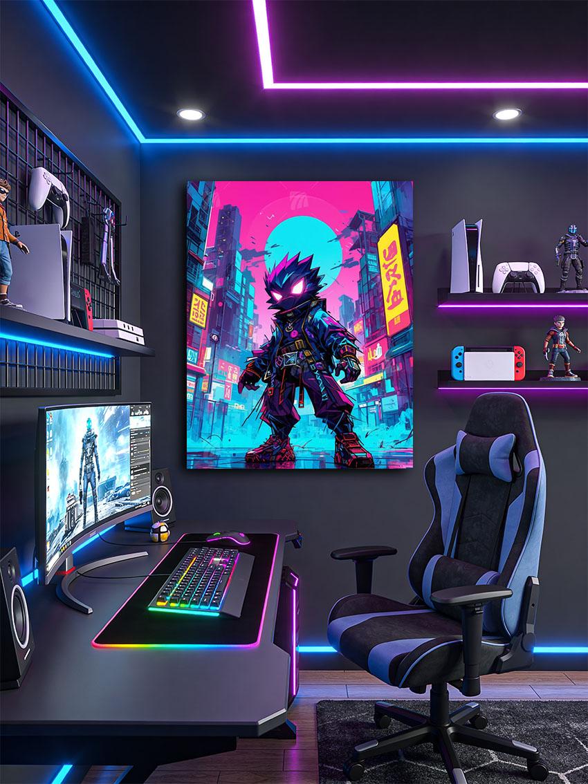 Neon Shadow Neon Beasts Wandbild – Detailansicht