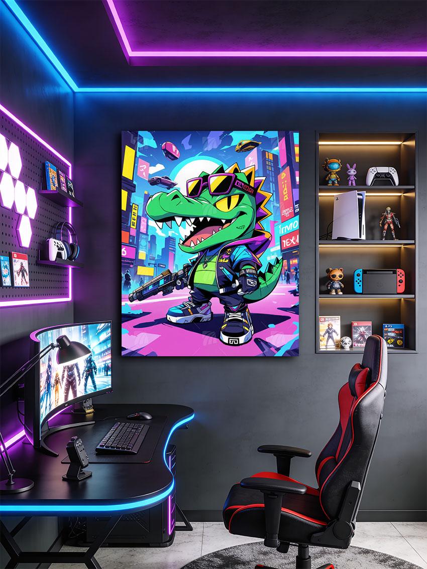 Urban Reptile Pop Art Wandbild – Detailansicht