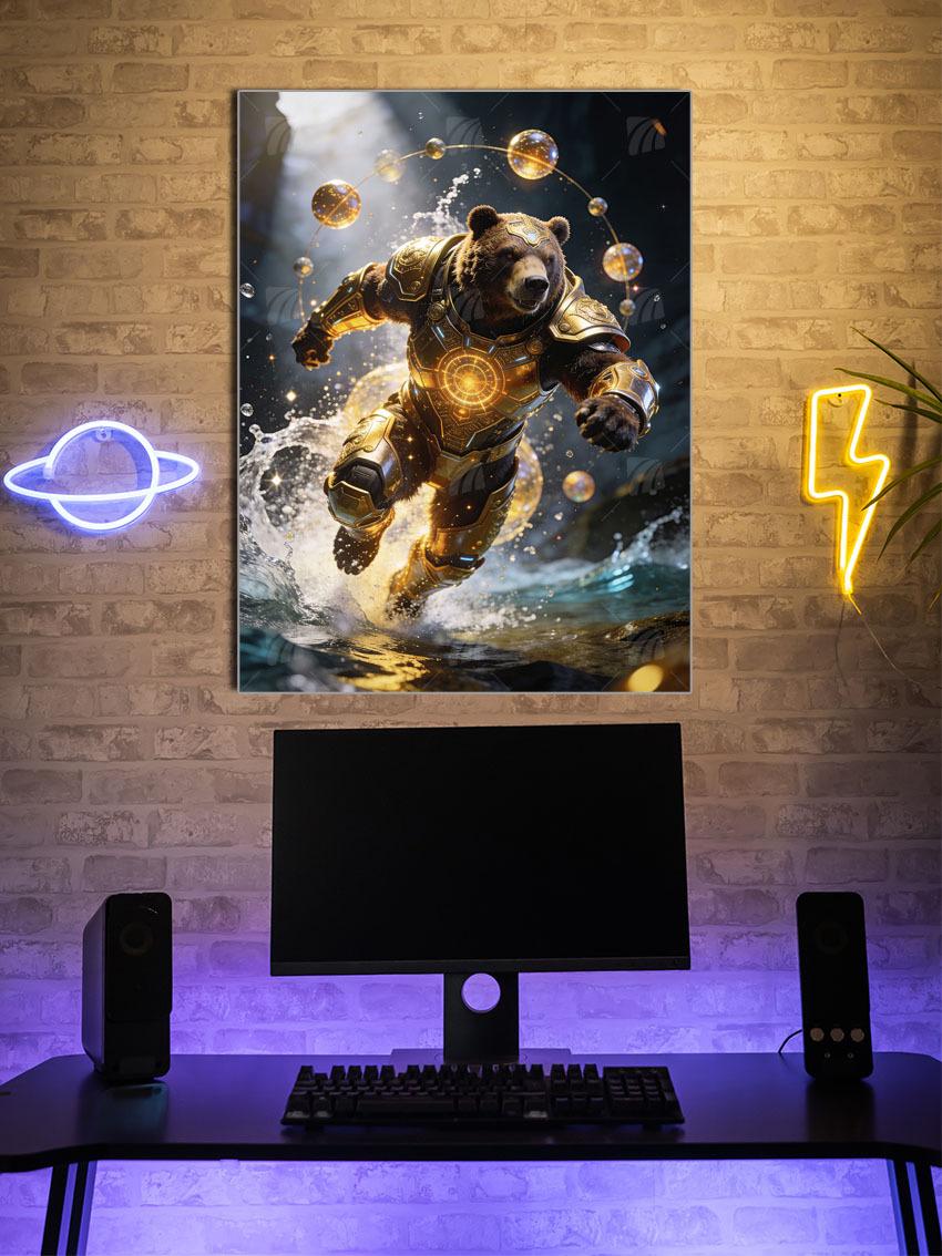 Armored Bear Tiere Wandbild – Detailansicht